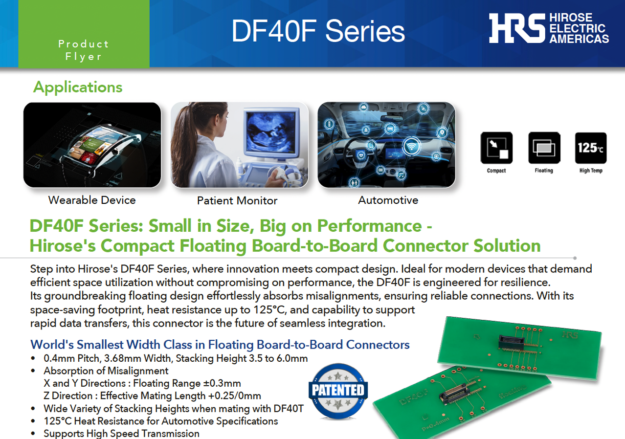 DF40 Series: Board to Board/FPC Connectors | Hirose